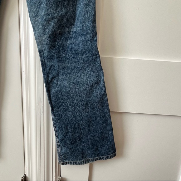 Express Y2K Precision Fit Cetine Low Rise Flare Jeans Medium Wash Blue Sz 0S - Picture 15 of 16